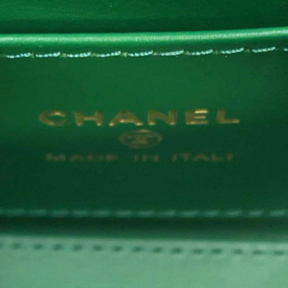 Green Chanel Nano Aged Calfskin Kelly Shopper Bag Satchel