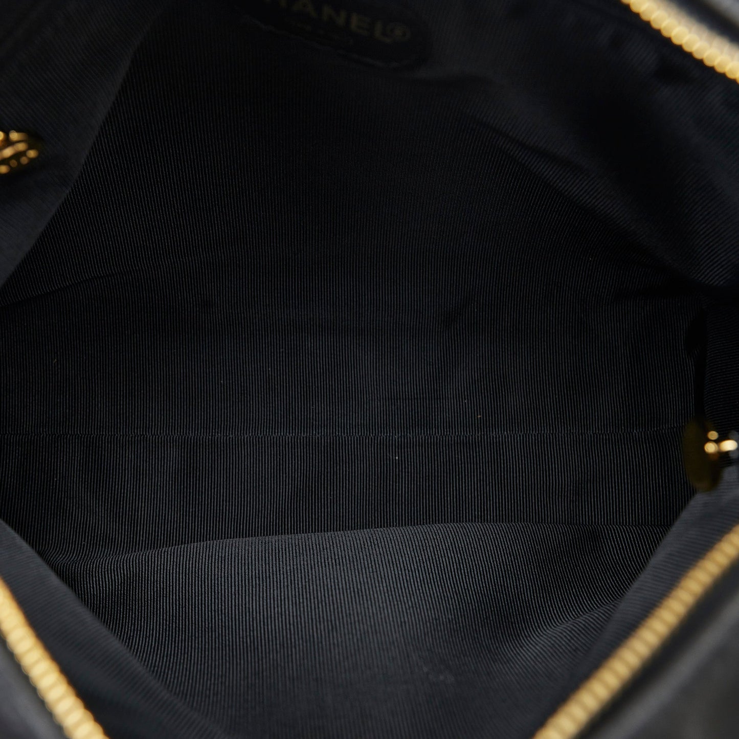 Chanel Triple CC Chain Tote Black Caviar Gold