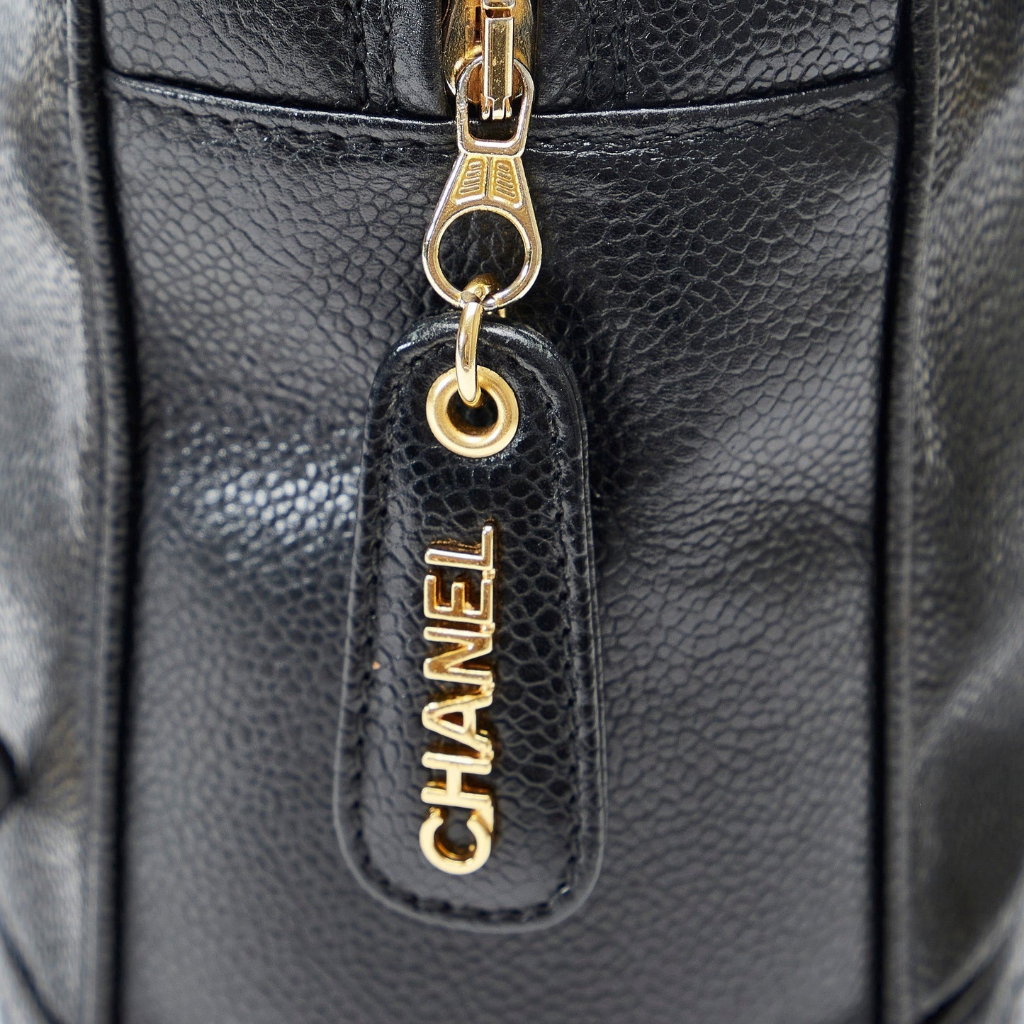 Chanel Triple CC Chain Tote Black Caviar Gold