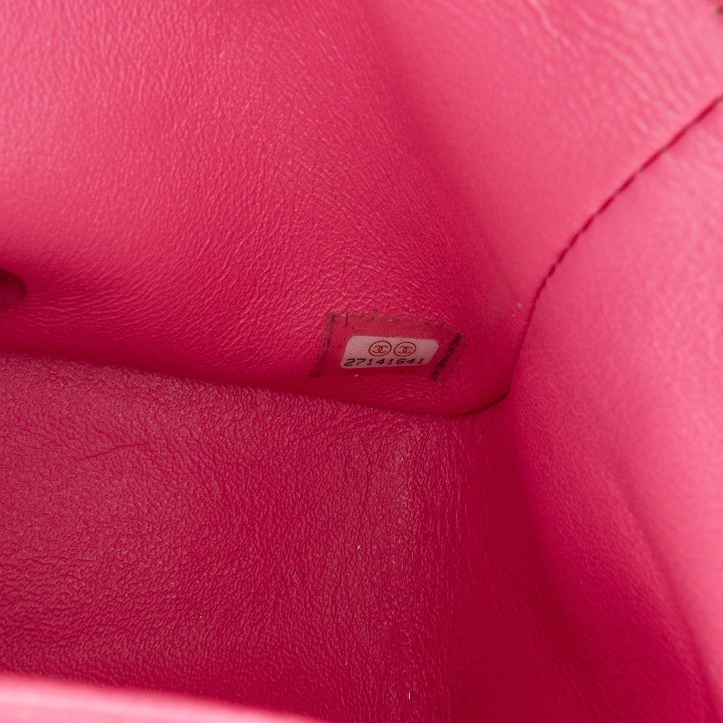 Pink Chanel Mini Square Classic Lambskin Single Flap Crossbody Bag