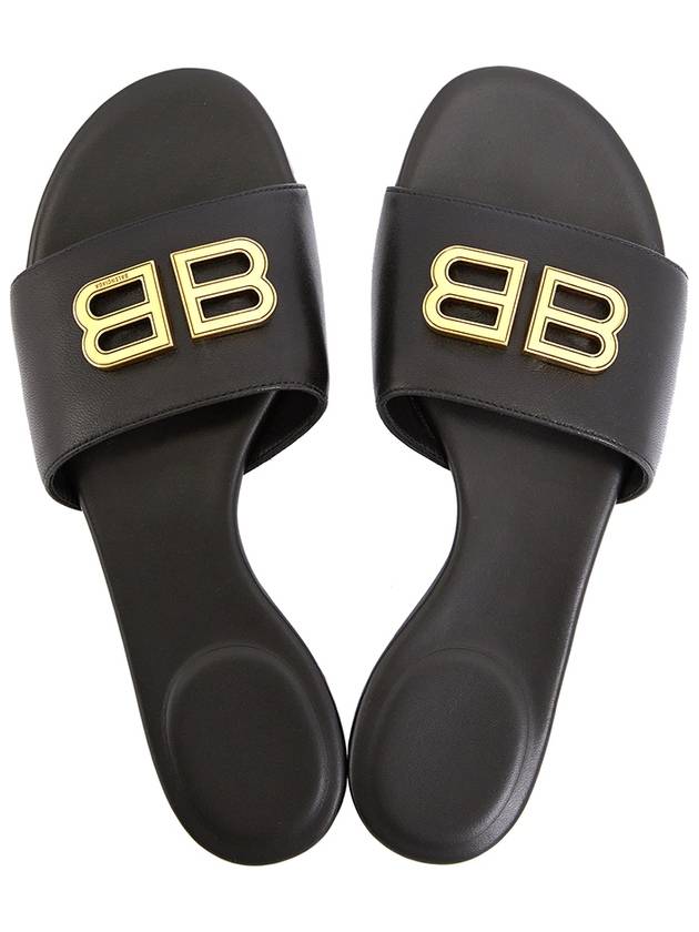 Luxury Balenciaga  Groupie Slippers Black