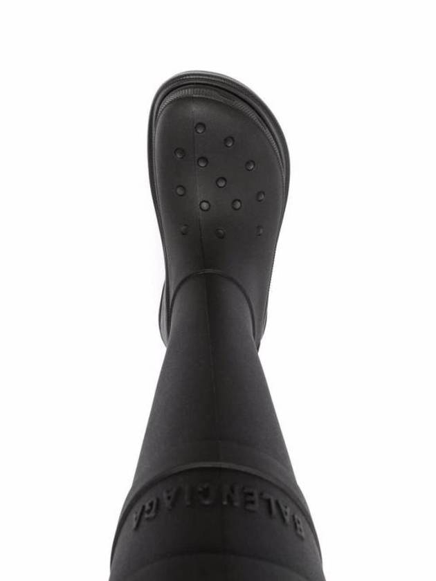 Luxury Balenciaga  Crocs Rain Boots Black
