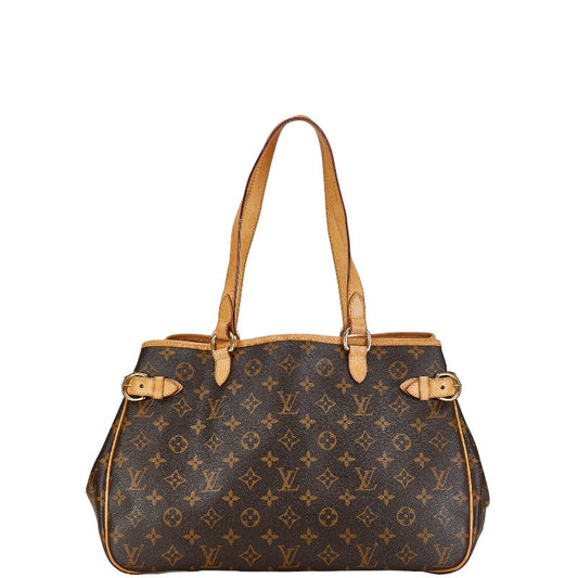 Louis Vuitton Monogram Battalion Horizontal Tote Handbag M51154 Brown PVC Leather  Louis Vuitton