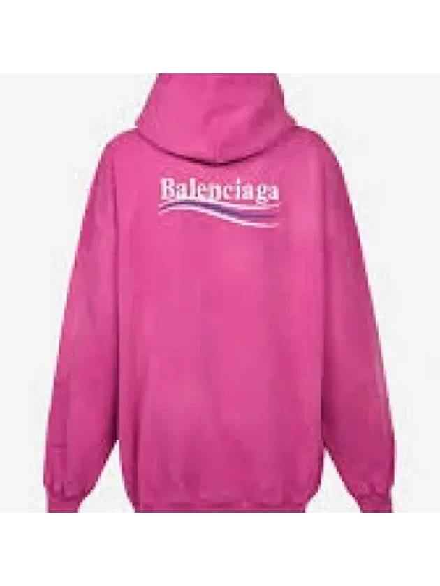 Luxury Balenciaga  Political Campaign Oversized Fit Hoodie Pink