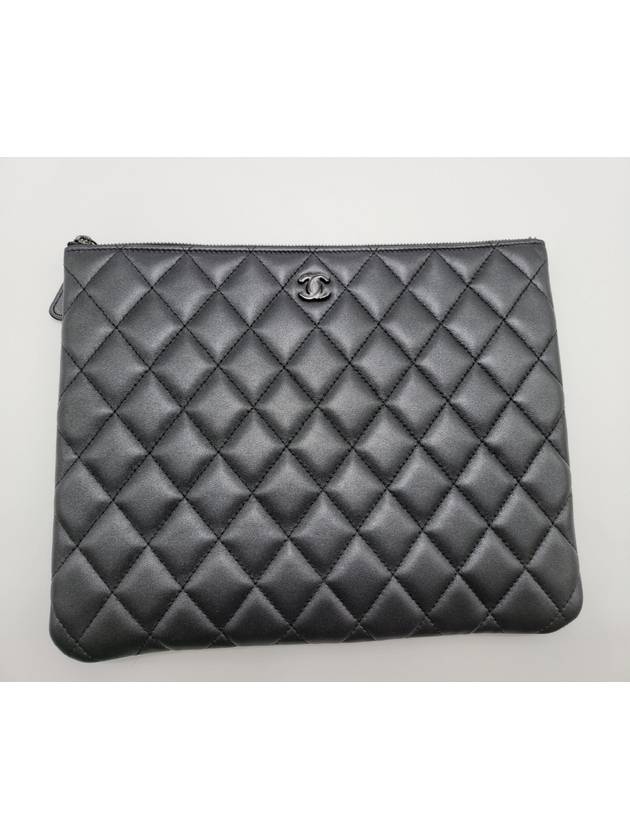Classic Lambskin Clutch Bag Black Chanel