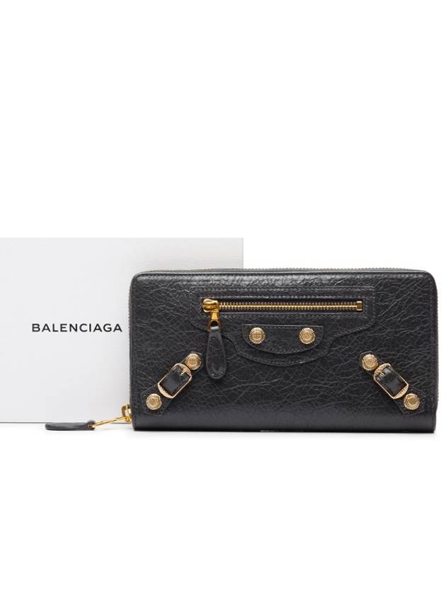 Luxury Balenciaga  Giant Continental Long Wallet Grey
