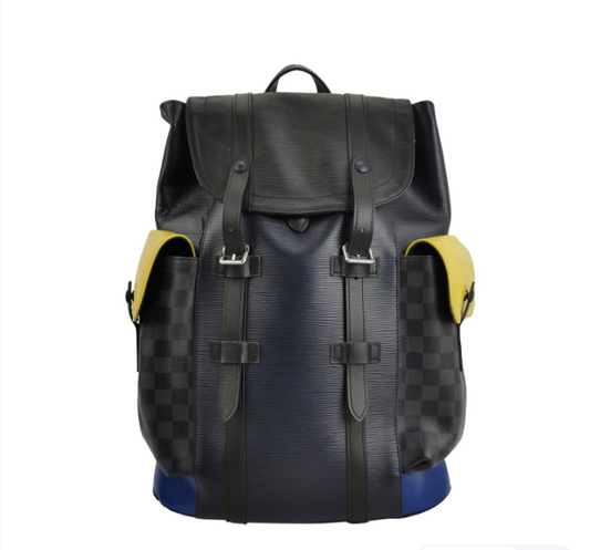 Preloved Louis Vuitton (LV) Christopher EPI leather backpack black 33.5cm*45cm*13cm 250318781110131