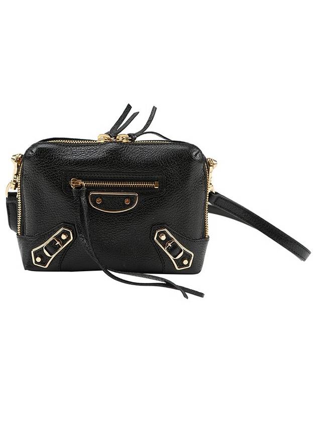 Luxury Balenciaga  Metal Reporter Mini Cross Bag Black