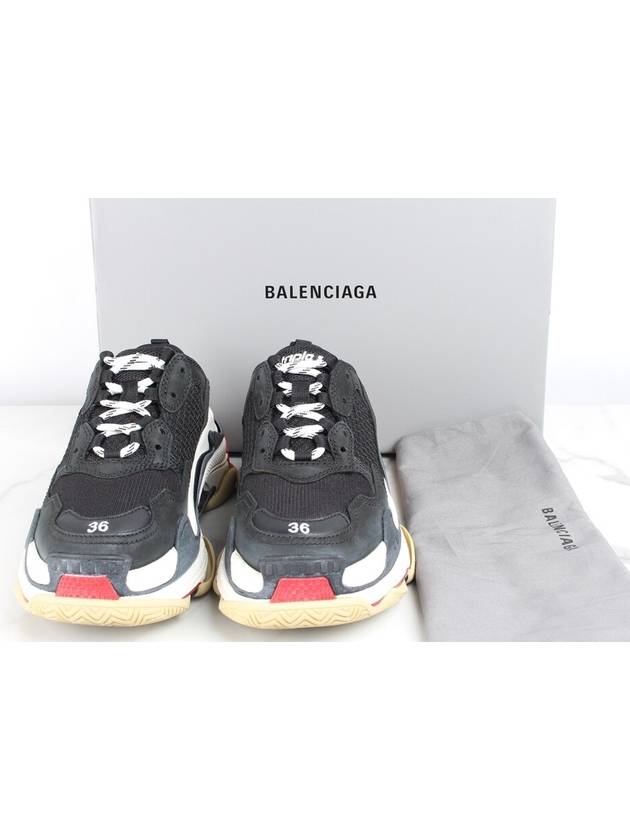 Luxury Balenciaga  Triple S black red sneakers 35 5 225