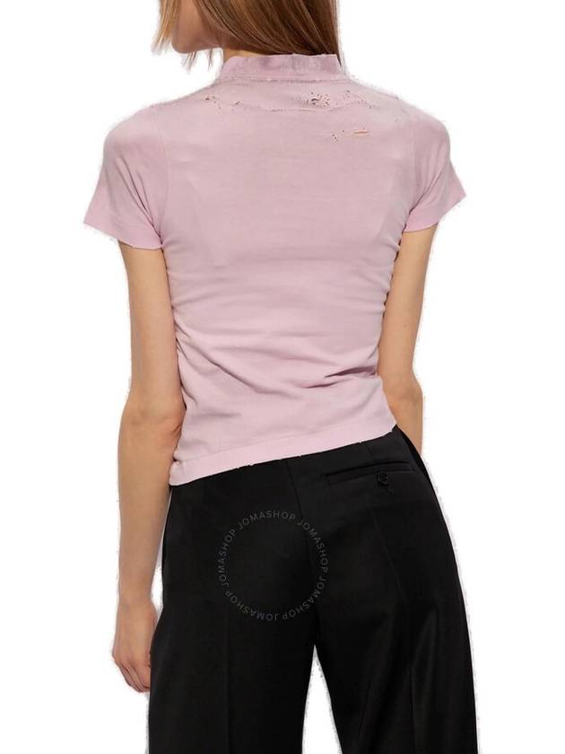 Luxury Balenciaga  logo print distressed t-shirt 788246TQVJ5