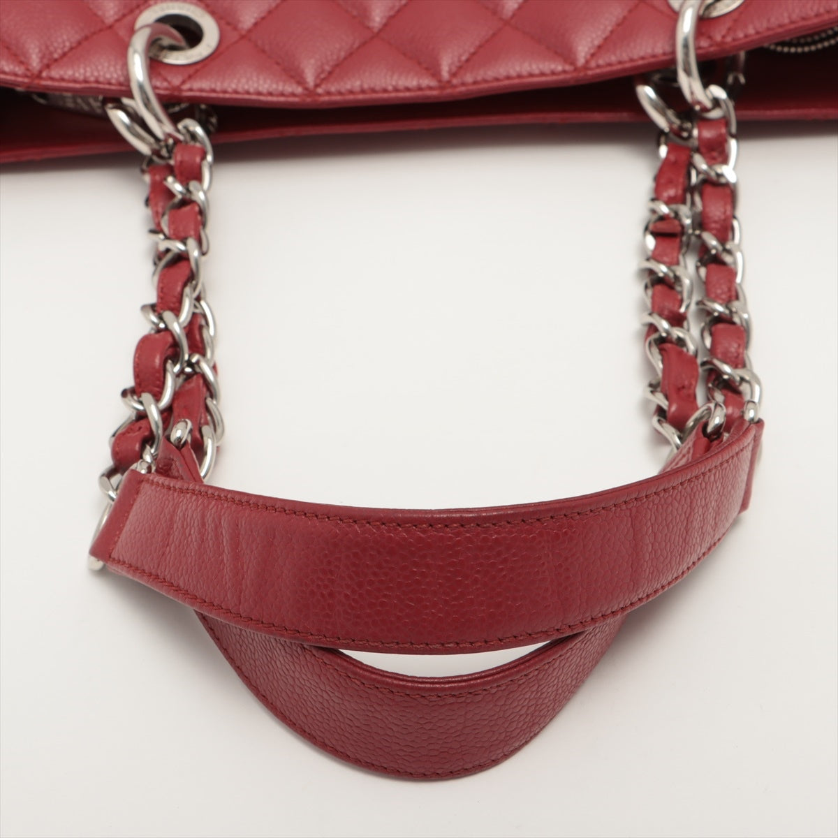 Chanel Matrasse Caviar S Chantrotot Bag Red Silver Gold