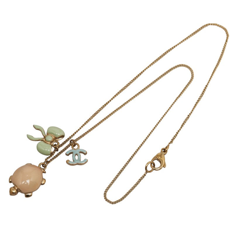 Chanel Cocomark Ribbon Turtle Turtle Motif  Gold Multicolor Mecca  Chanel