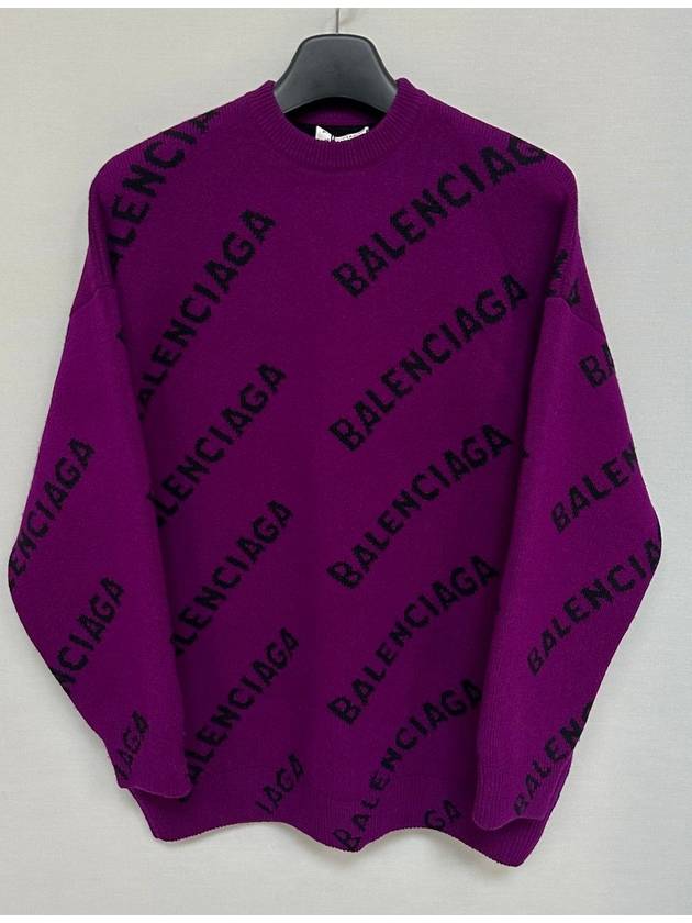 Luxury Balenciaga  Logo over knit sweater 110