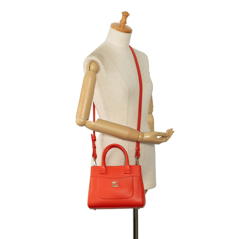 Chanel Neo-Executive Mini Handbag Shoulder Bag 2WAY Orange Caviar S  CHANEL