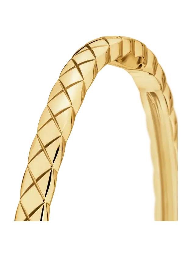 Coco Crush Quilted Diamond Motif Bracelet Gold Chanel