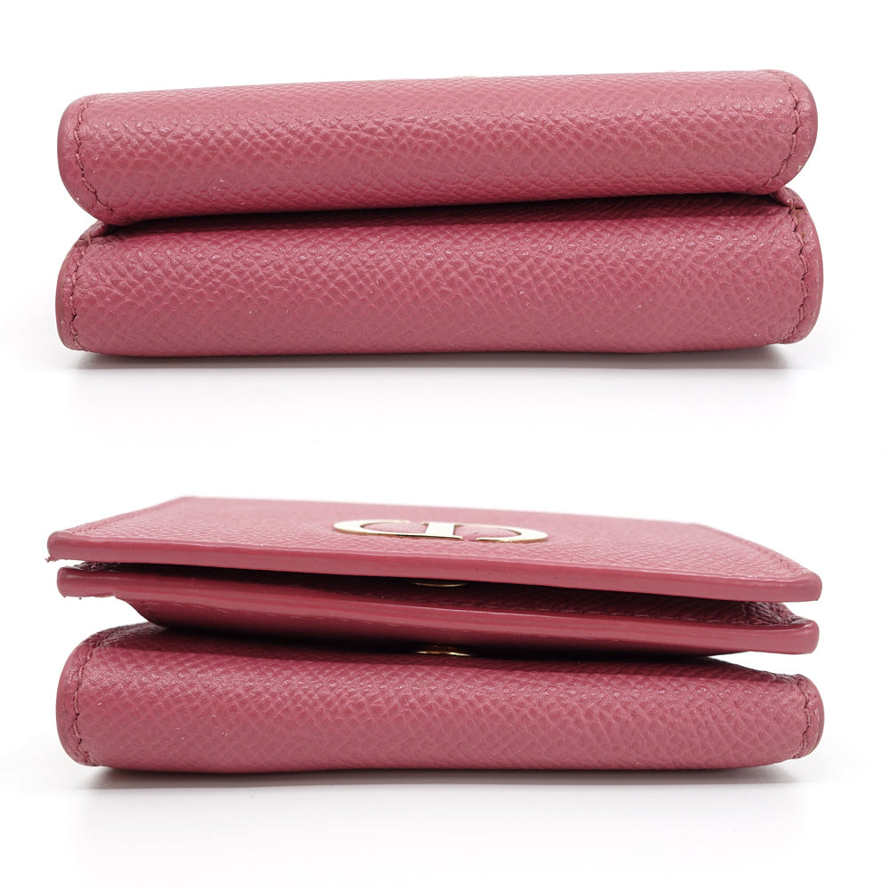 Dior Three Fold Wallet CD Pink Gold  Wallet Coins Card  Small Others etc