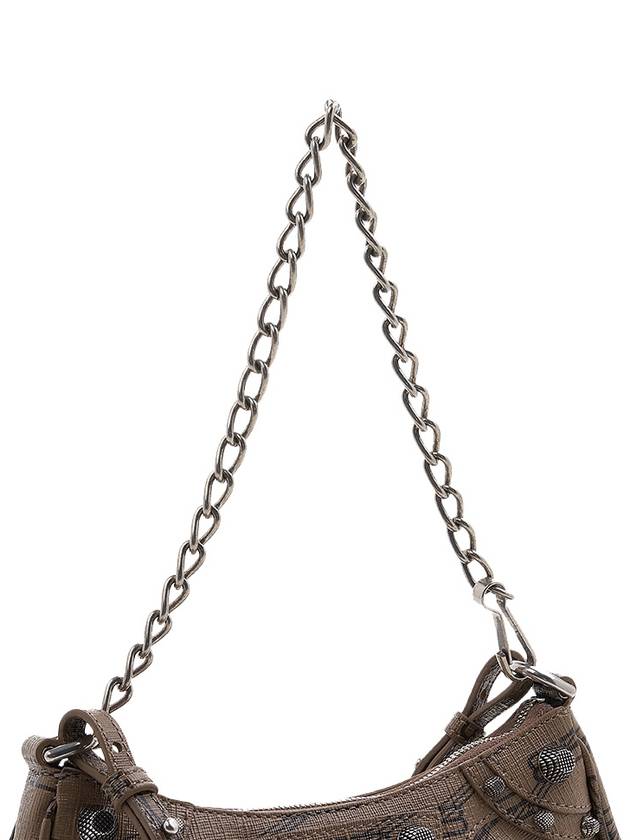 Luxury Balenciaga  Le Cagole BB Monogram Mini Shoulder Bag Brown