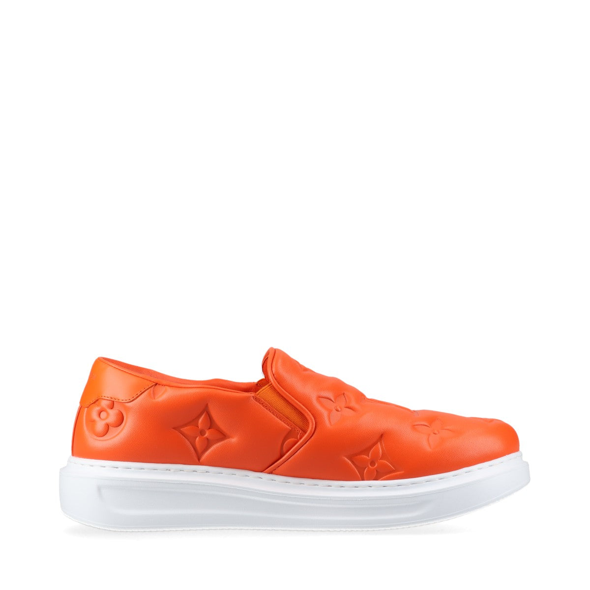 Louis Vuitton Beverly Hills Line 22 Years Leather Slippoon UK8 1/2 Mens Orange LD0242 Monogram Bag  100  Family  s