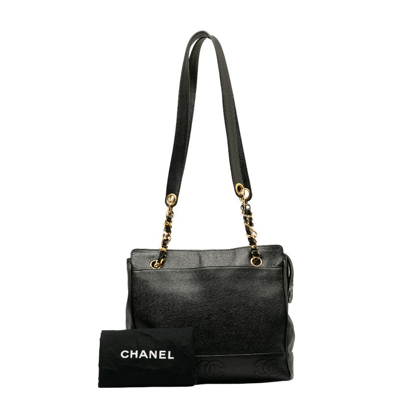 Chanel Vintage Triple Coca-Cola Chain  Bag Black Caviar  Lady Chanel