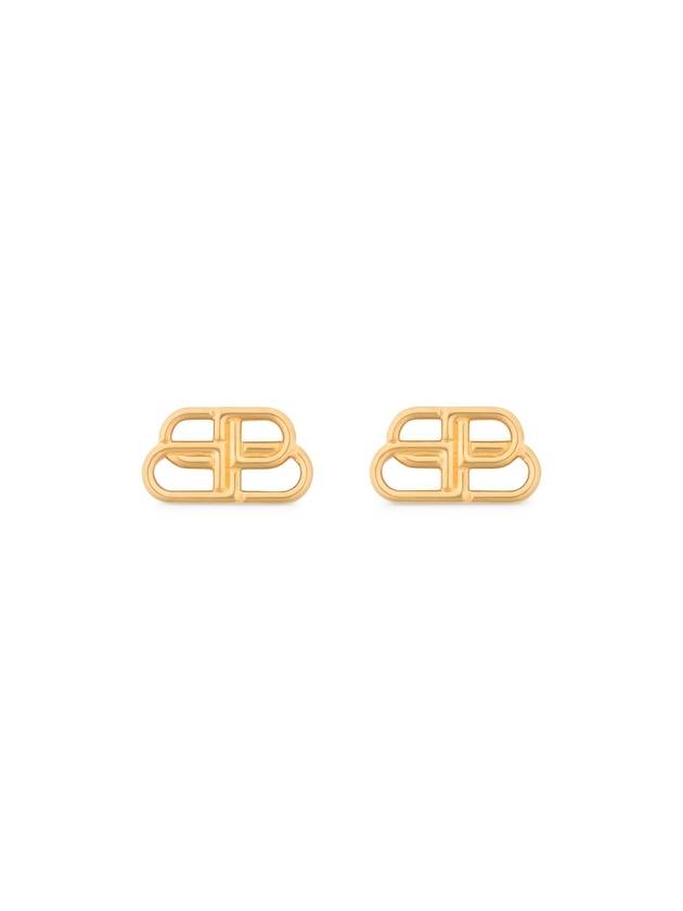 Luxury Balenciaga  BB Logo Stud Earrings Gold