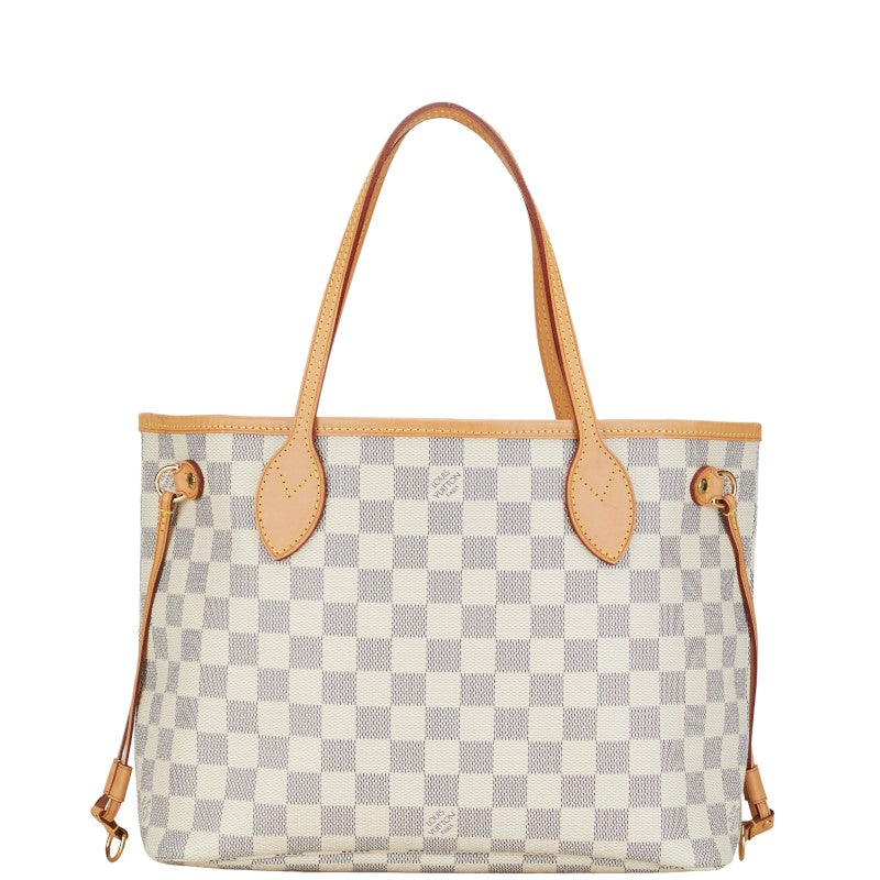 Louis Vuitton Damier Azur ark PM Tote Bag N51110 White PVC Leather  Louis Vuitton