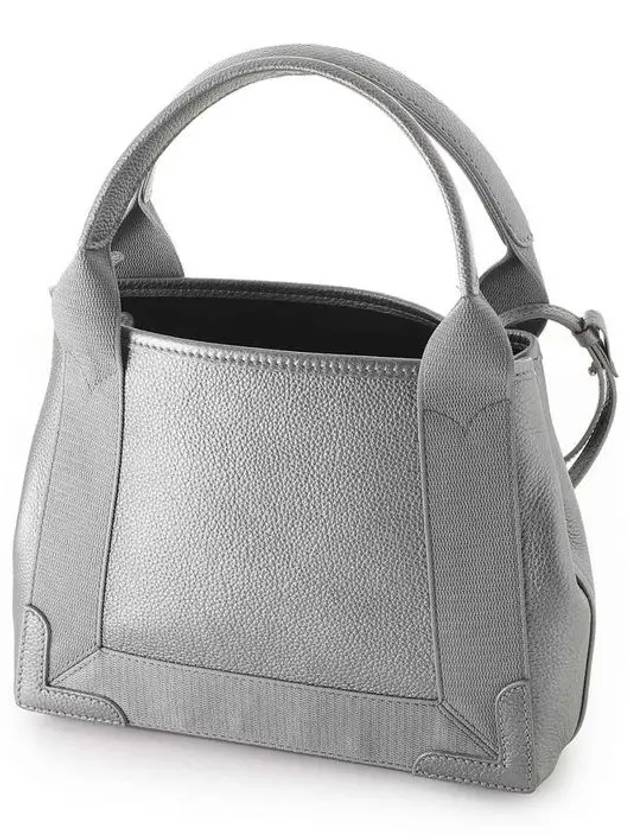 Luxury Balenciaga  Navy Cabas XS Leather Tote Bag Grey