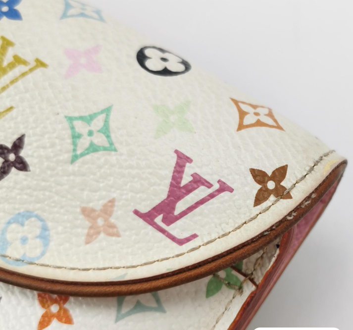 Preloved Louis Vuitton (LV) Beverly multicolor wallet white 23042478282791
