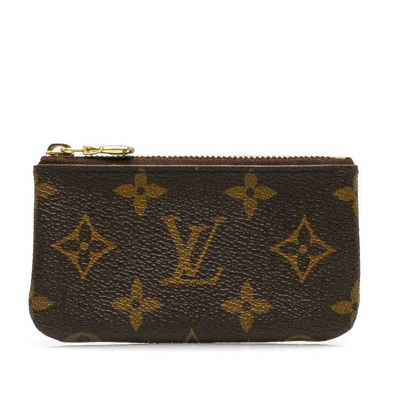 Louis Vuitton Monogram Pocket Crane Coin Case Keycase M62650 Brown PVC Leather Lady Louis Vuitton