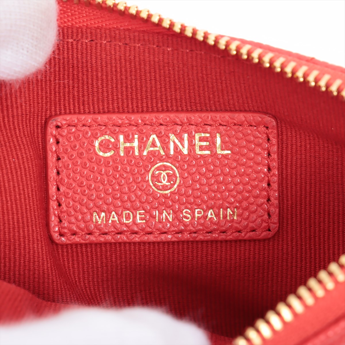 Chanel Matrasse Caviar S Pouch Red G  31st