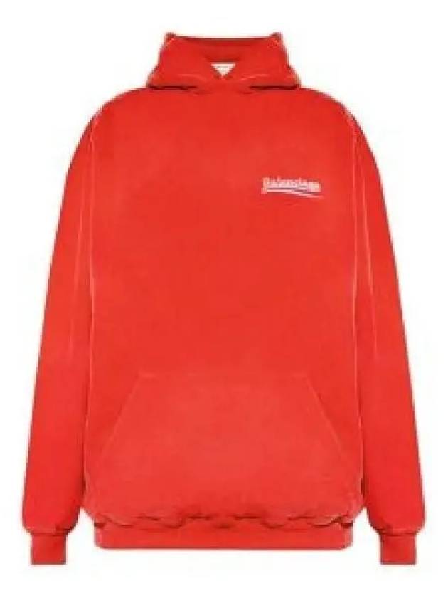 Luxury Balenciaga  Political Campaign Oversized Fit Hoodie Red