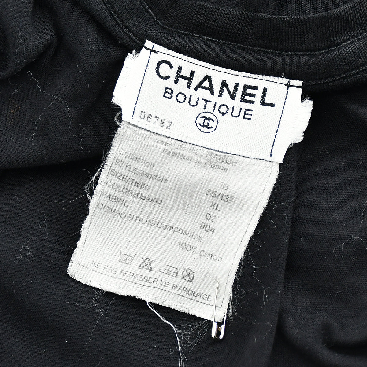 Chanel T-shirt Black #XL