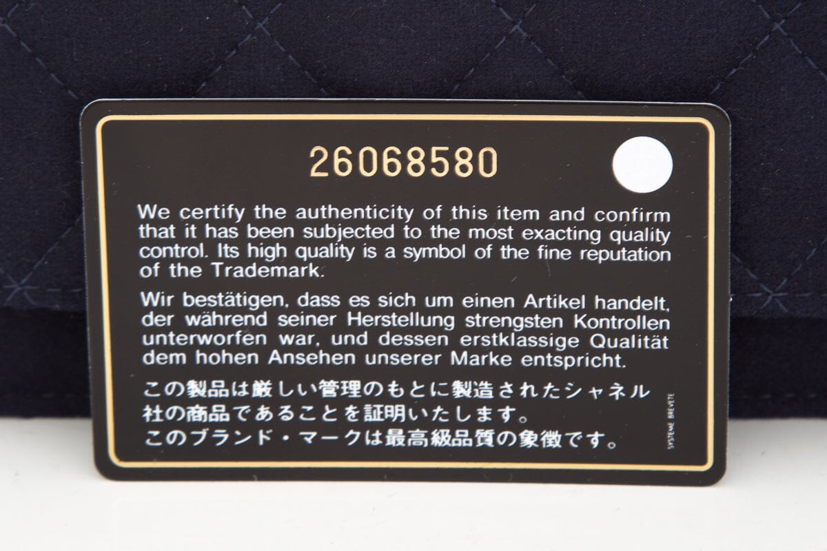 Chanel Navy Felt Quilted Paris-Hamburg Charms Wallet On Chain