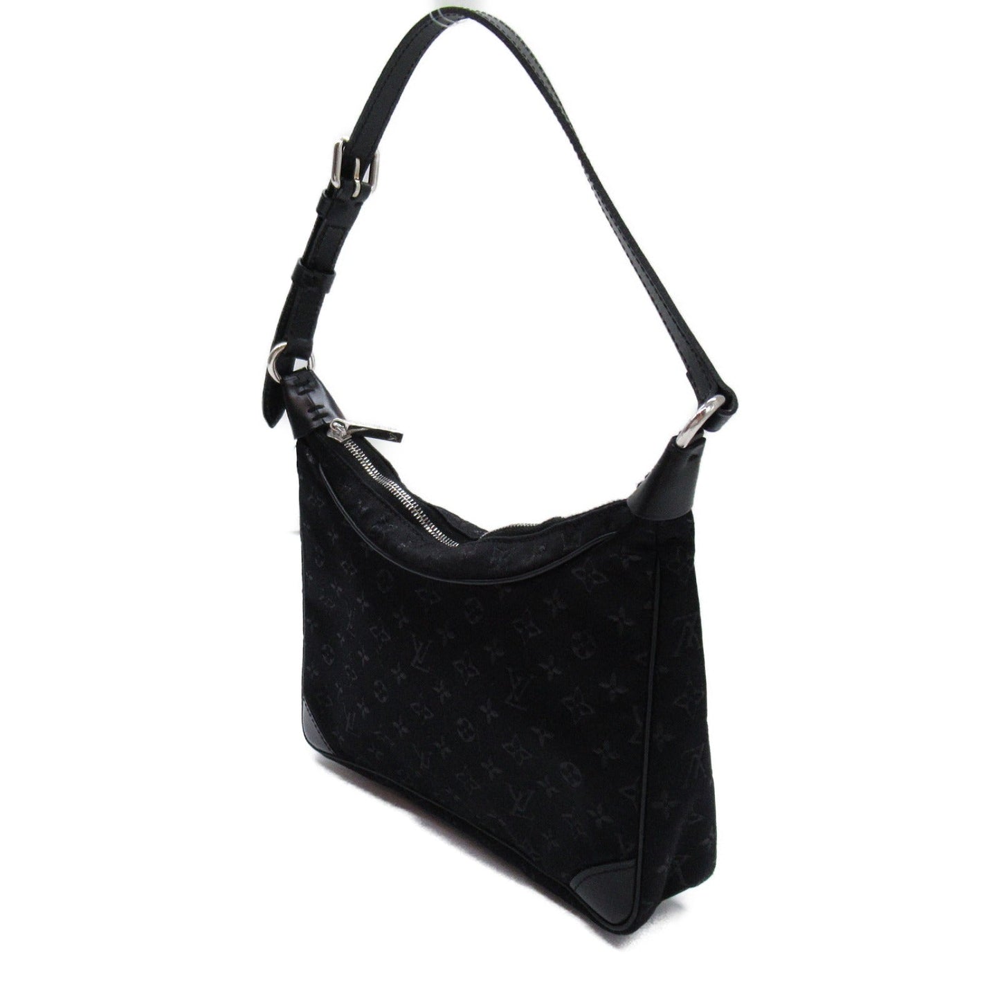 Louis Vuitton Little Bronze Accessories Bag PVC Coated Canvas Monogram Satin  Black M92142