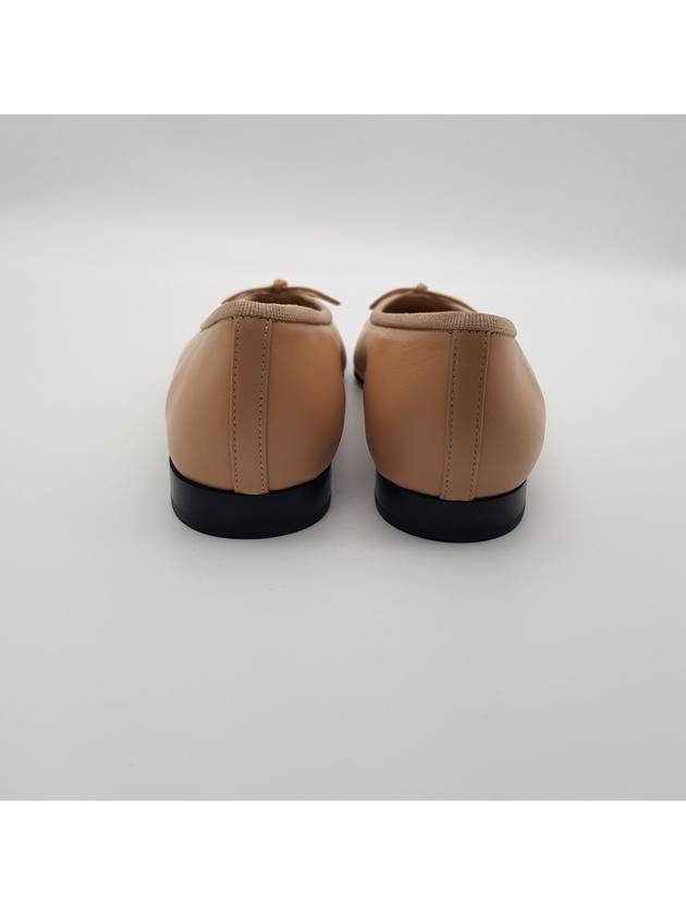 Two Tone Lambskin Ballerina Beige Black Chanel