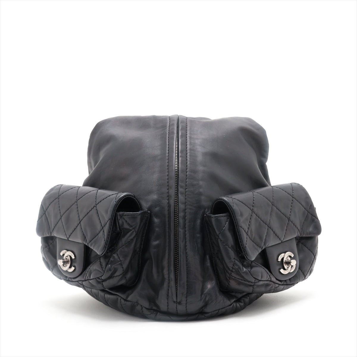 Chanel Matrasse  Chain Rucks Black Gummetal G  17th