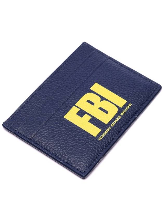 Luxury Balenciaga  FBI Print Card Wallet Navy