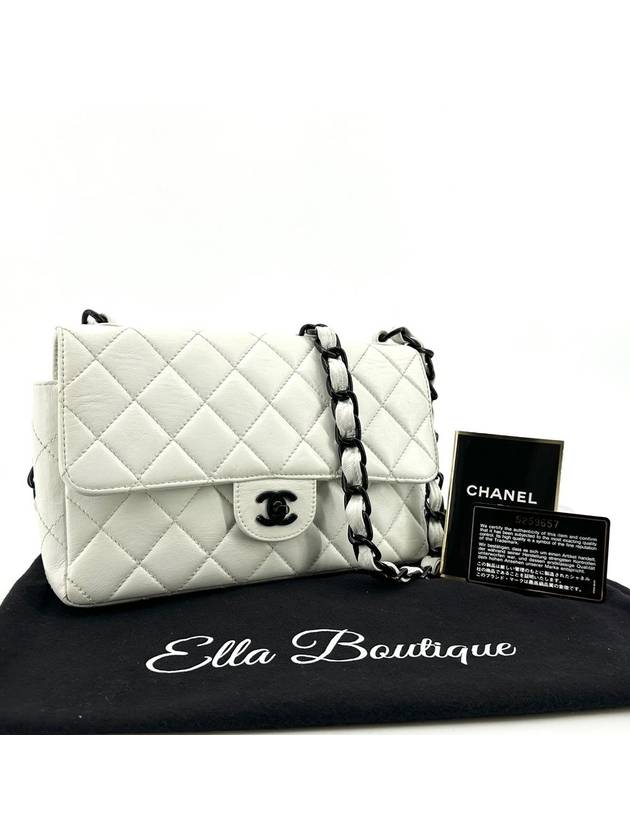 Black Classic Lambskin Flap Shoulder Bag Chanel