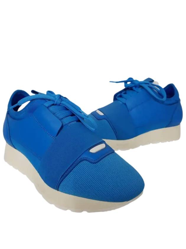 Luxury Balenciaga  Race Low Top Sneakers Blue
