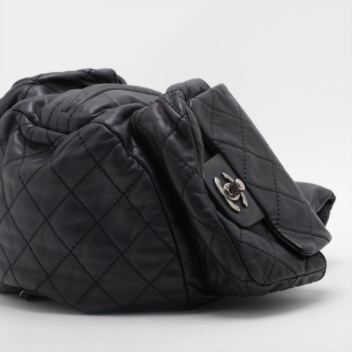 Chanel Matrasse  Chain Rucks Black Gummetal G  17th