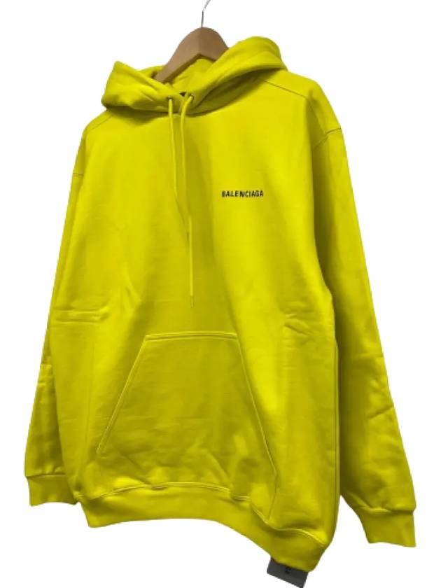 Luxury Balenciaga  Mini Logo Cotton Hoodie Yellow