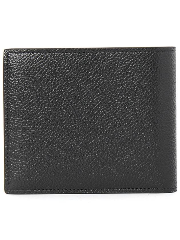 Luxury Balenciaga  Logo Print Leather Half Wallet Black