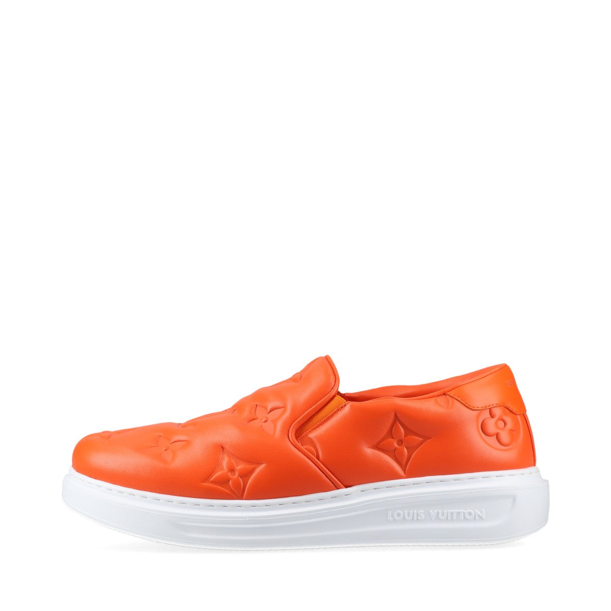 Louis Vuitton Beverly Hills Line 22 Years Leather Slippoon UK8 1/2 Mens Orange LD0242 Monogram Bag  100  Family  s