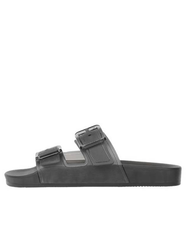 Luxury Balenciaga  Mallorca Strappy Leather Slippers Black