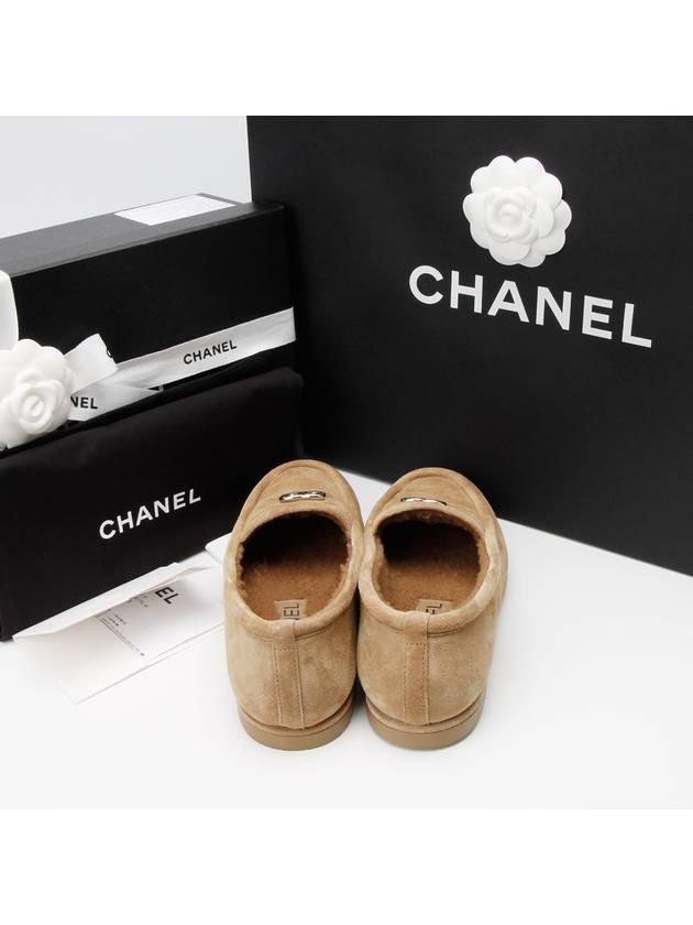 Suede Shearling Loafers 1202hv Chanel