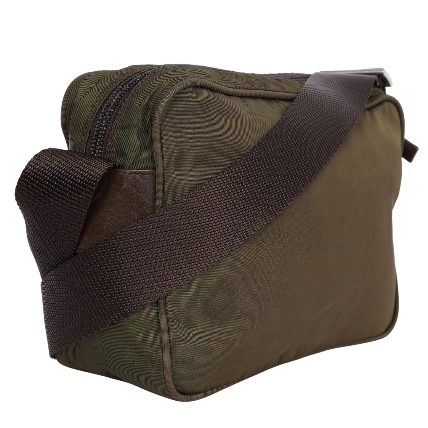 Re-Nylon Logo Crossbody Bag Brown ( )
