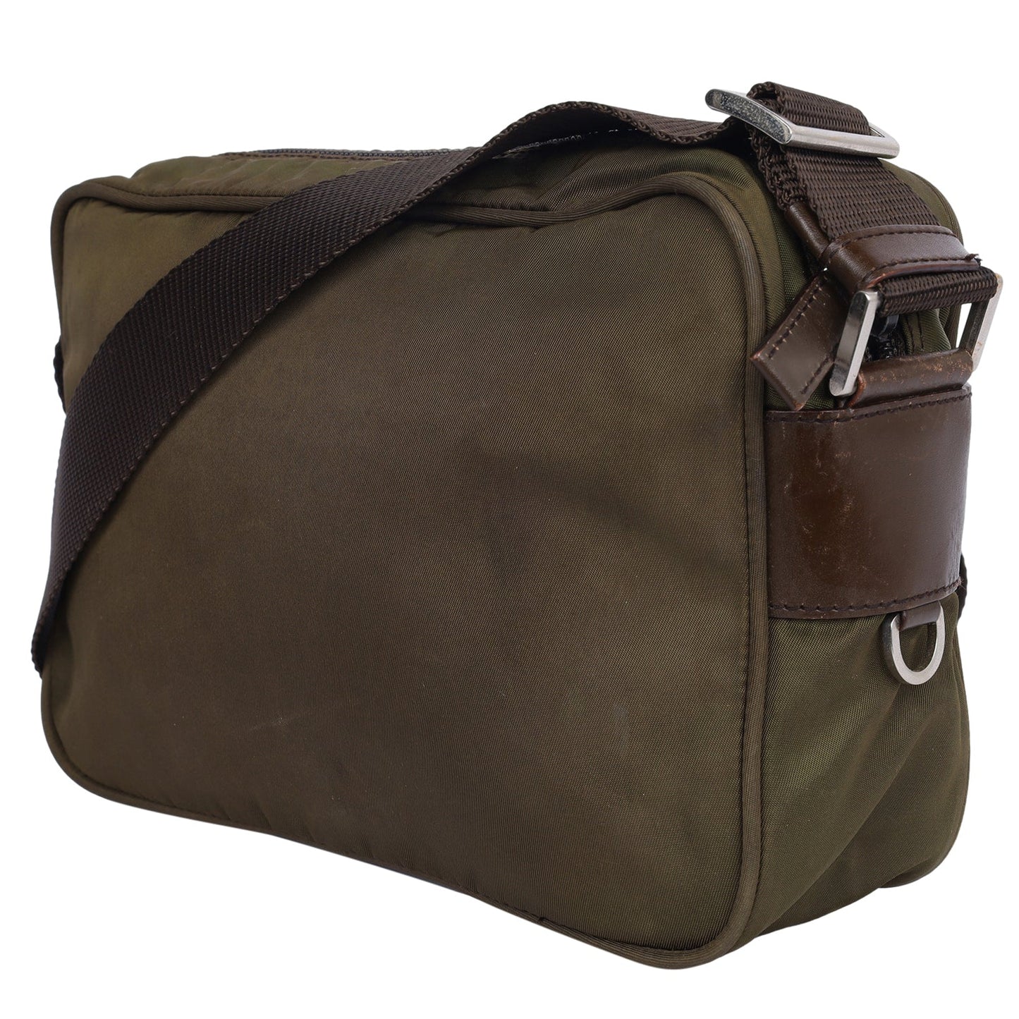 Re-Nylon Logo Crossbody Bag Brown ( )