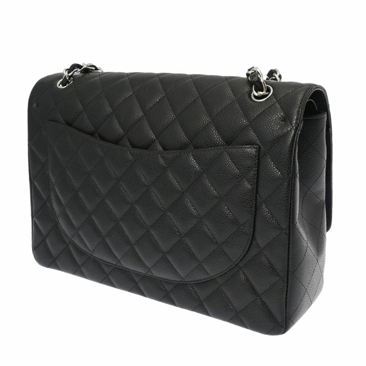 Chanel Classic Maxi Flap In Caviar With SHW
