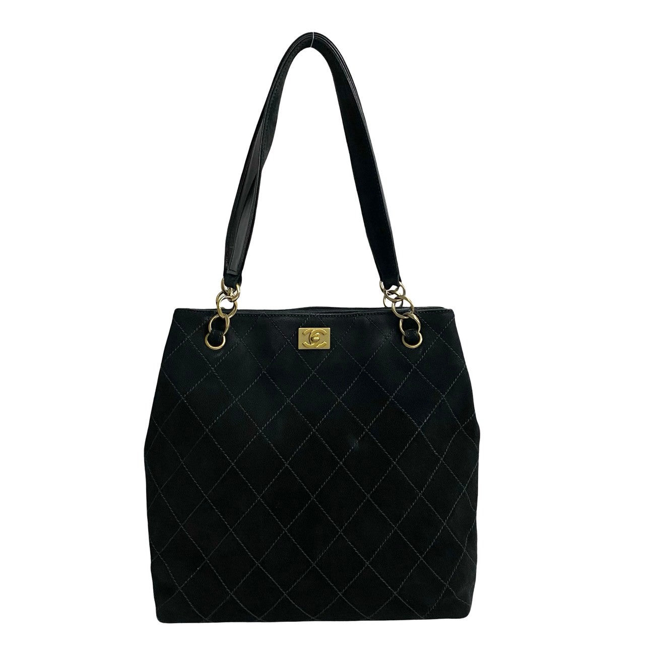 Chanel Coco Mark Nubuck Leather Tote Bag