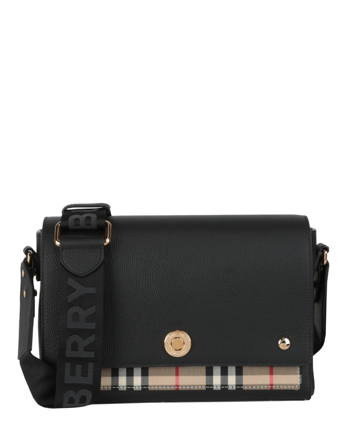 Burberry Womens Medium Note Bag Medium Black