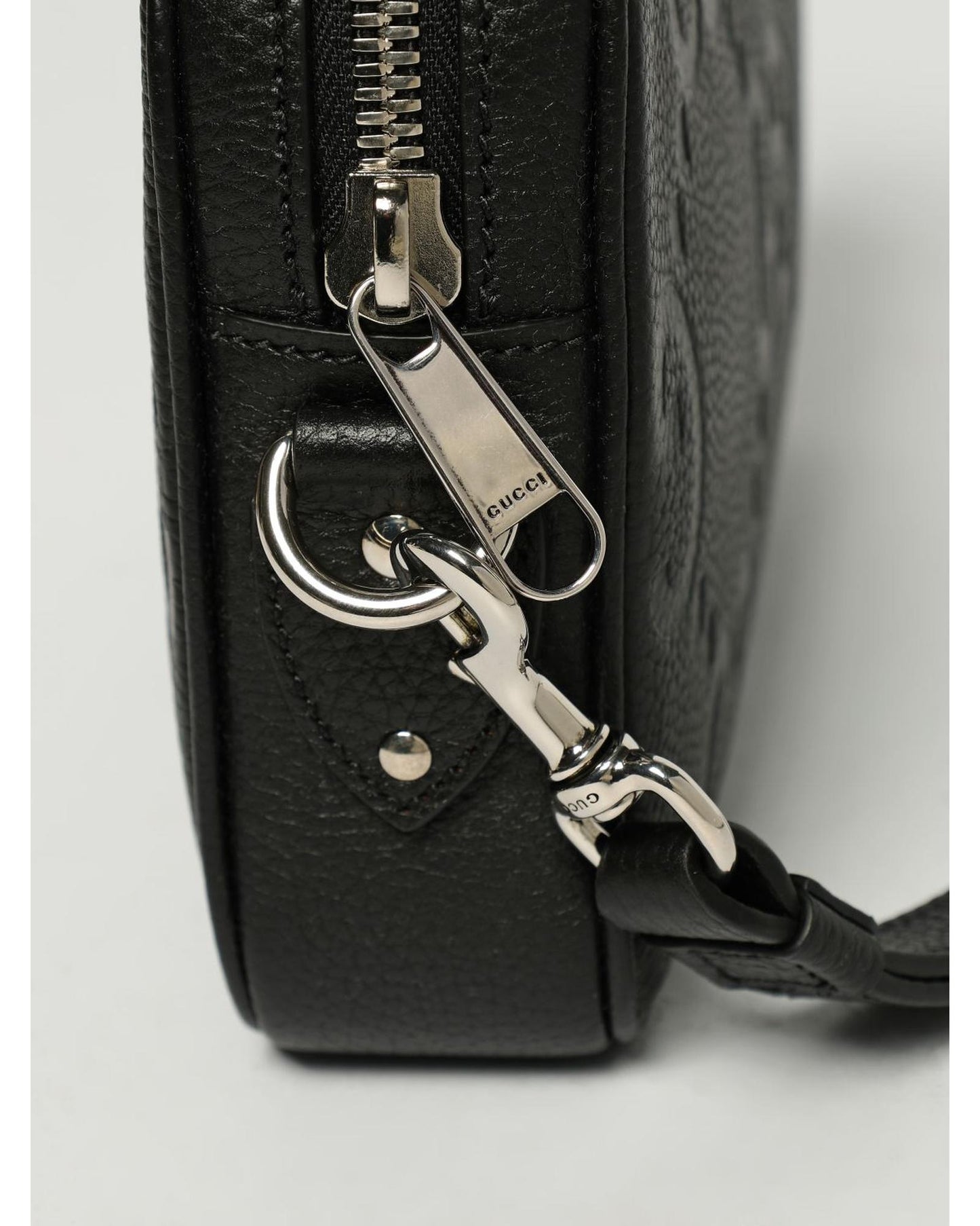 Gucci Clutch Zip Closure Men Black Briefcases